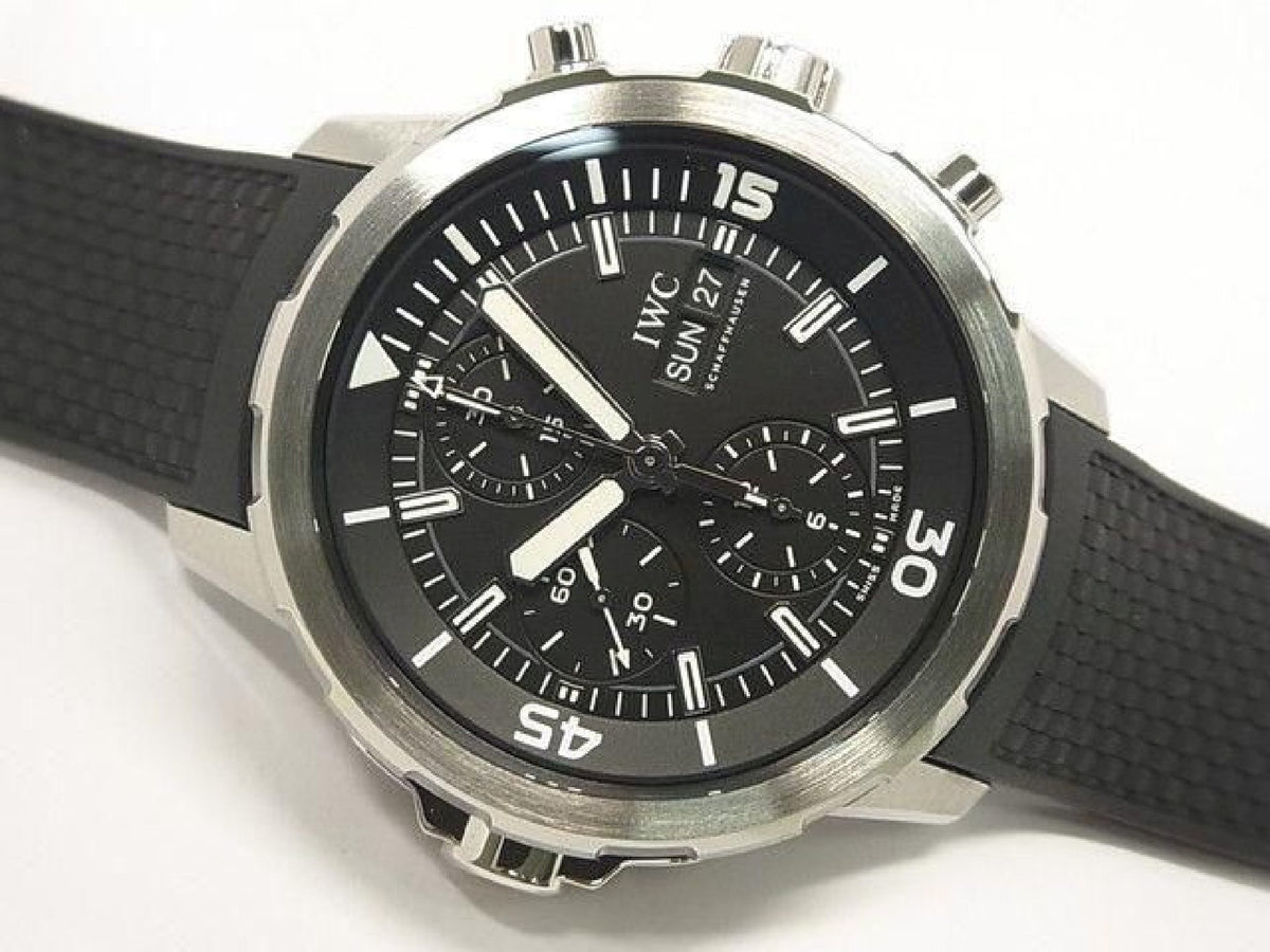 IWC Aquatimer Chronograph black IW376803 genuine Bracelet Mens 193350077 hannari-shop