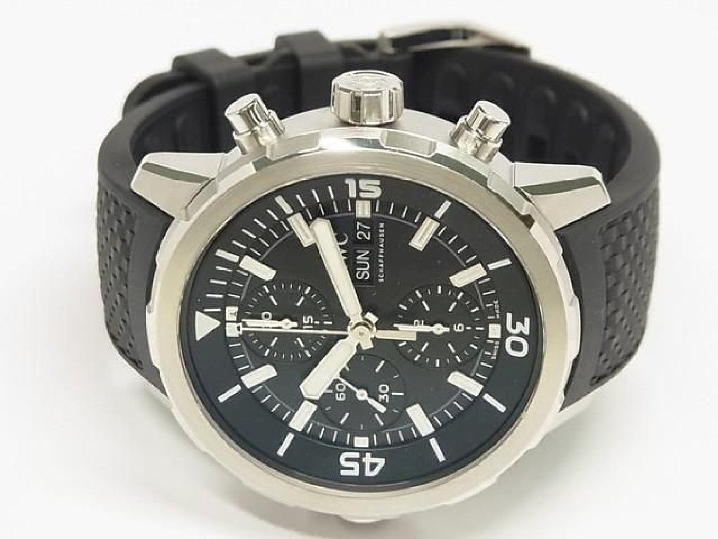 IWC Aquatimer Chronograph black IW376803 genuine Bracelet Mens 193350077 hannari-shop