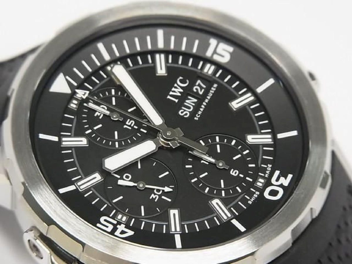 IWC Aquatimer Chronograph black IW376803 genuine Bracelet Mens 193350077 hannari-shop