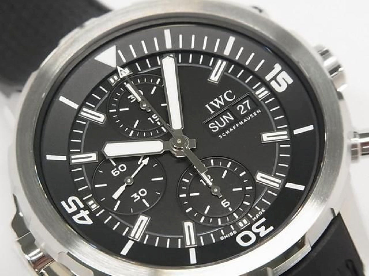 IWC Aquatimer Chronograph black IW376803 genuine Bracelet Mens 193350077 hannari-shop