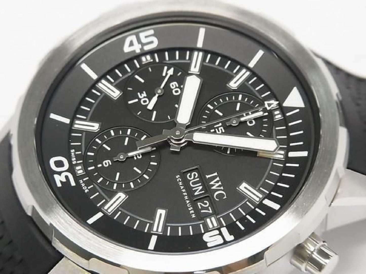 IWC Aquatimer Chronograph black IW376803 genuine Bracelet Mens 193350077 hannari-shop