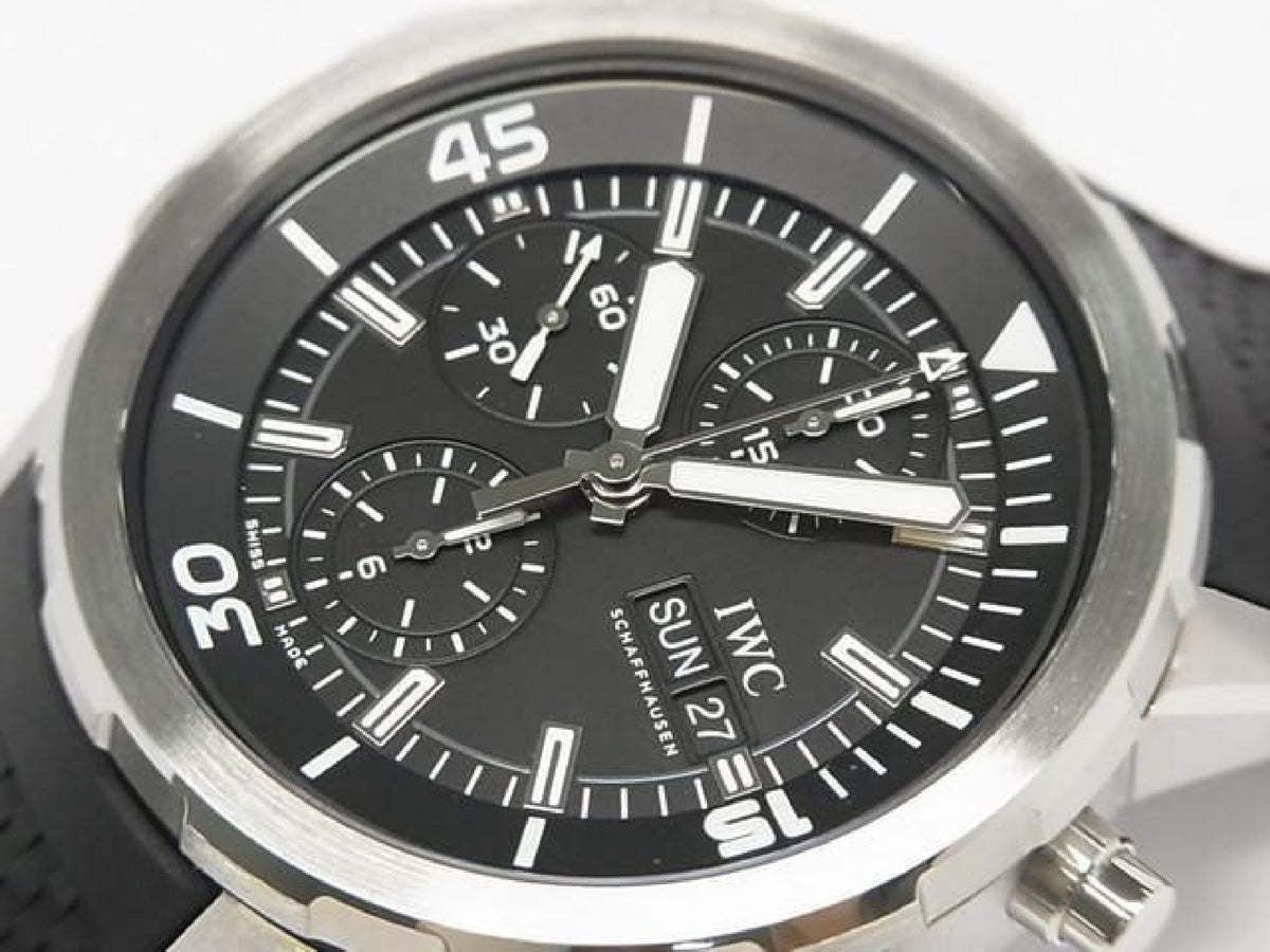 IWC Aquatimer Chronograph black IW376803 genuine Bracelet Mens 193350077 hannari-shop