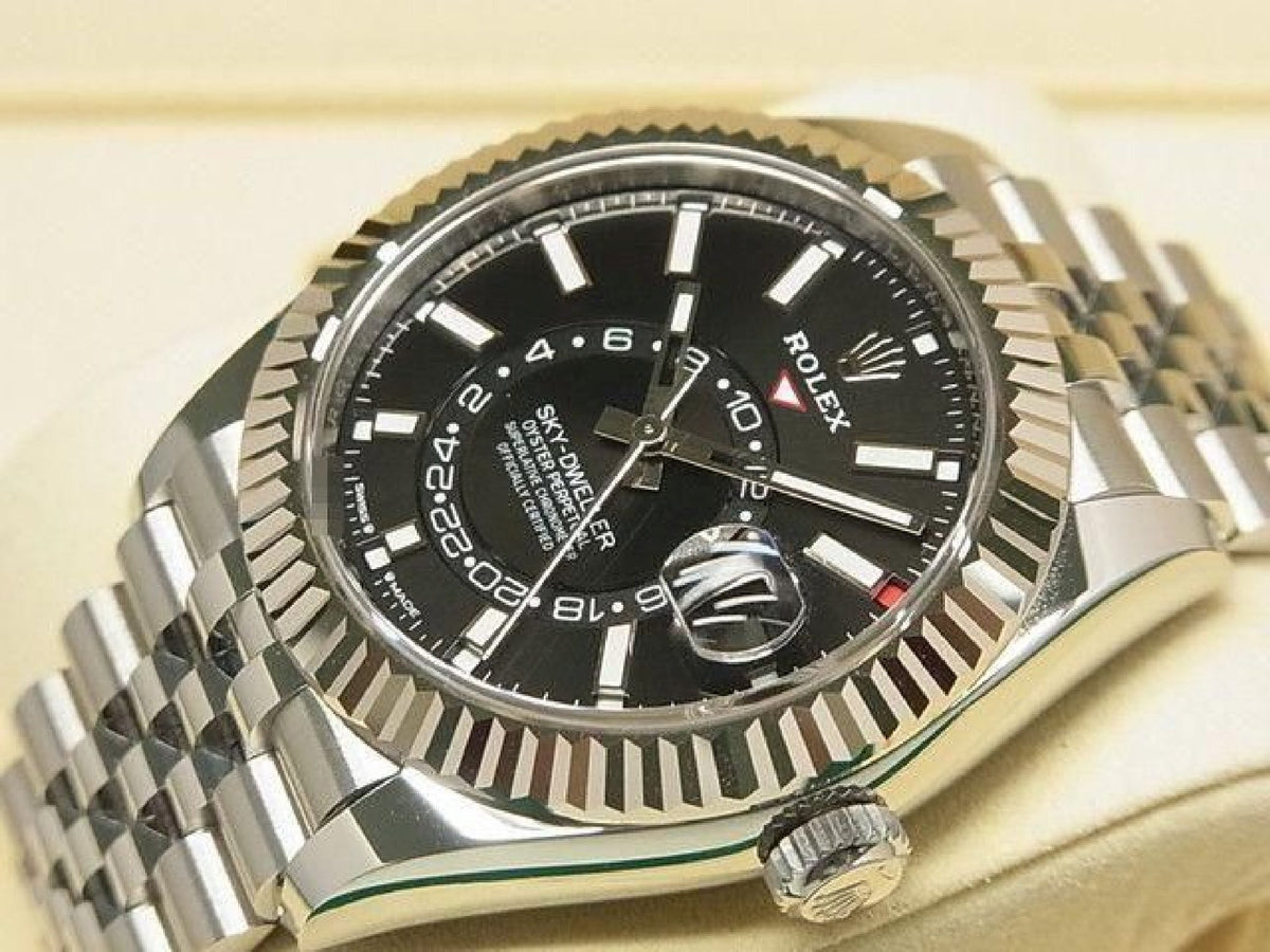 ROLEX Sky-Dweller black 336934 Jubilee Bracelet Specification unused Mens 193487827 hannari-shop