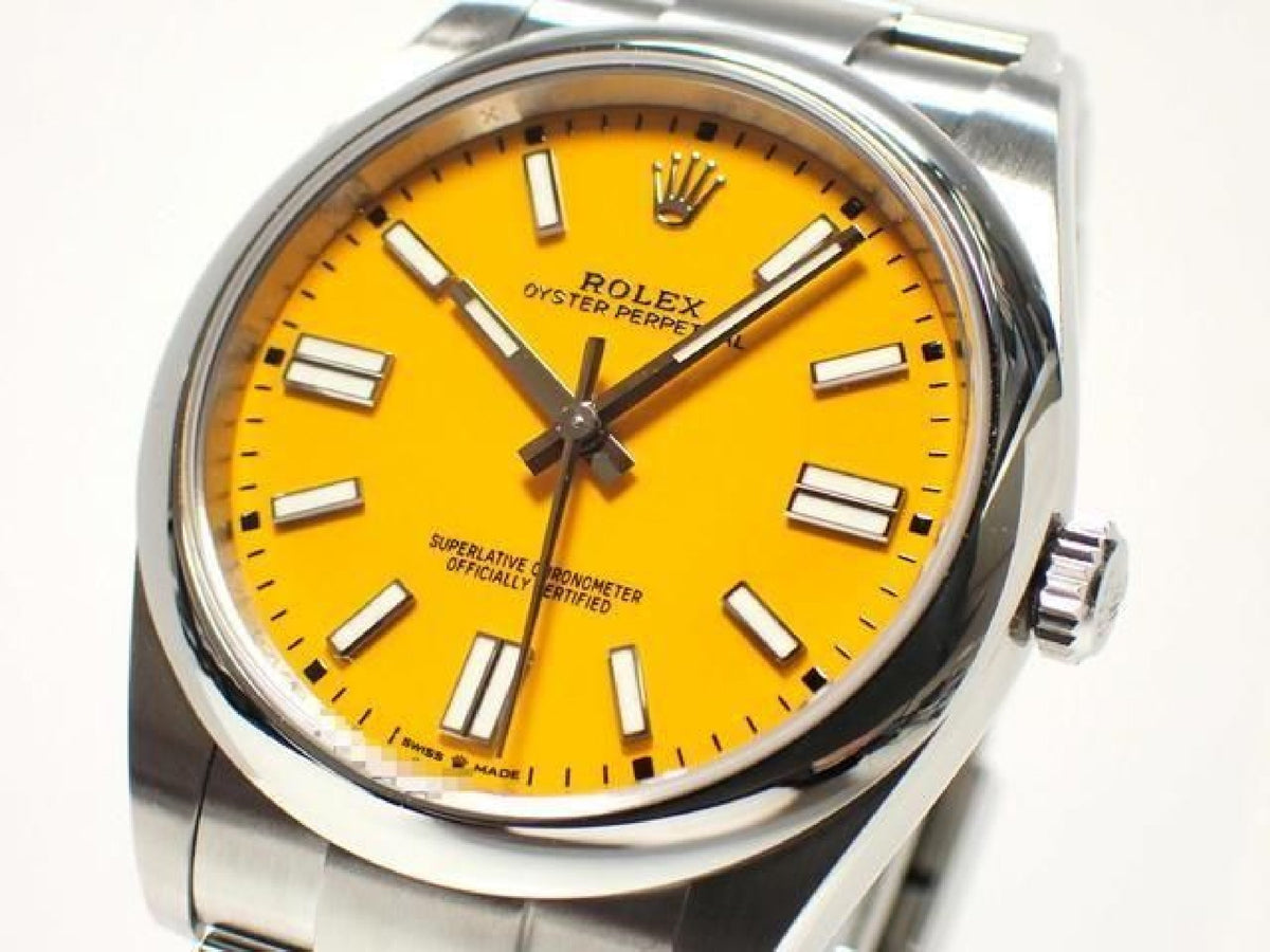 ROLEX Oyster PERPETUAL 41 yellow 124300 Mens 193577041 hannari-shop