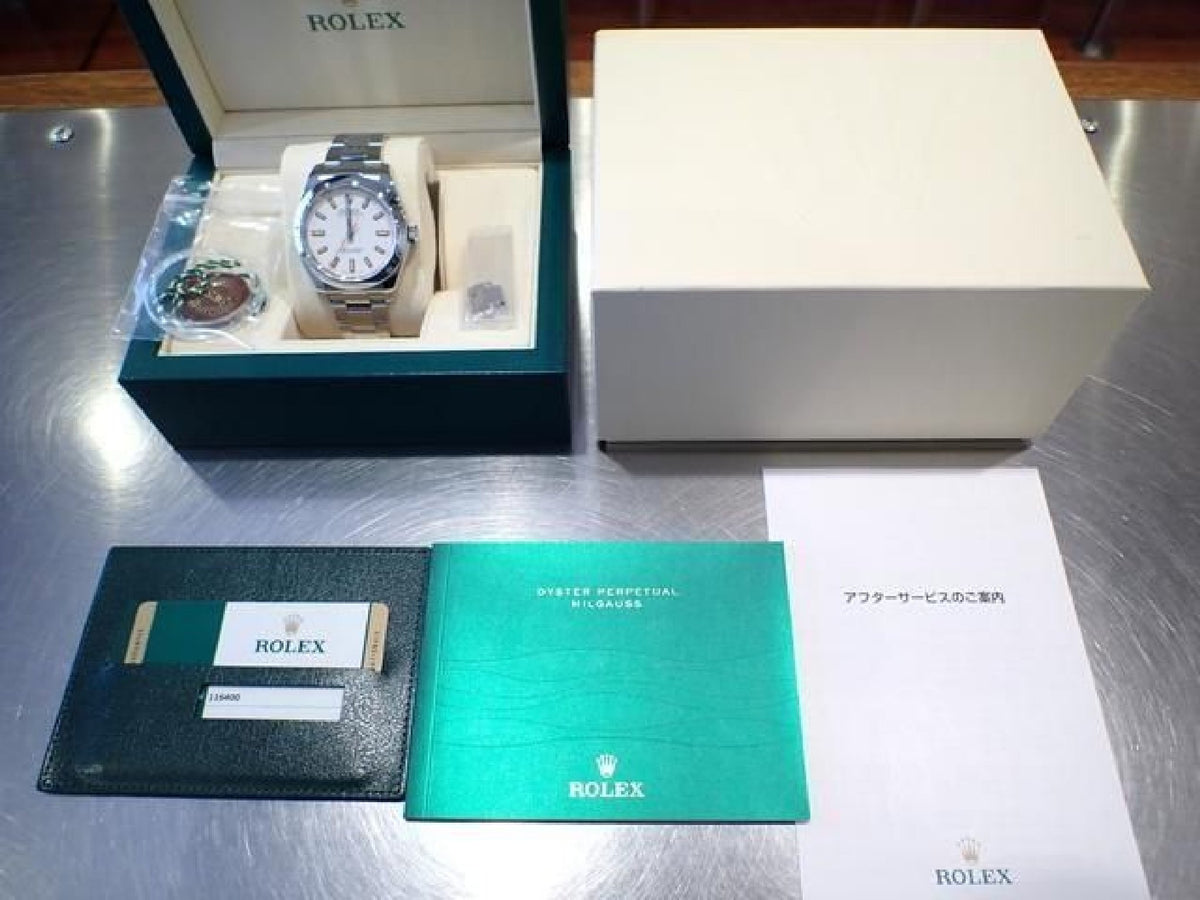 ROLEX Milgauss white 116400 '15 Mens 193625832 hannari-shop