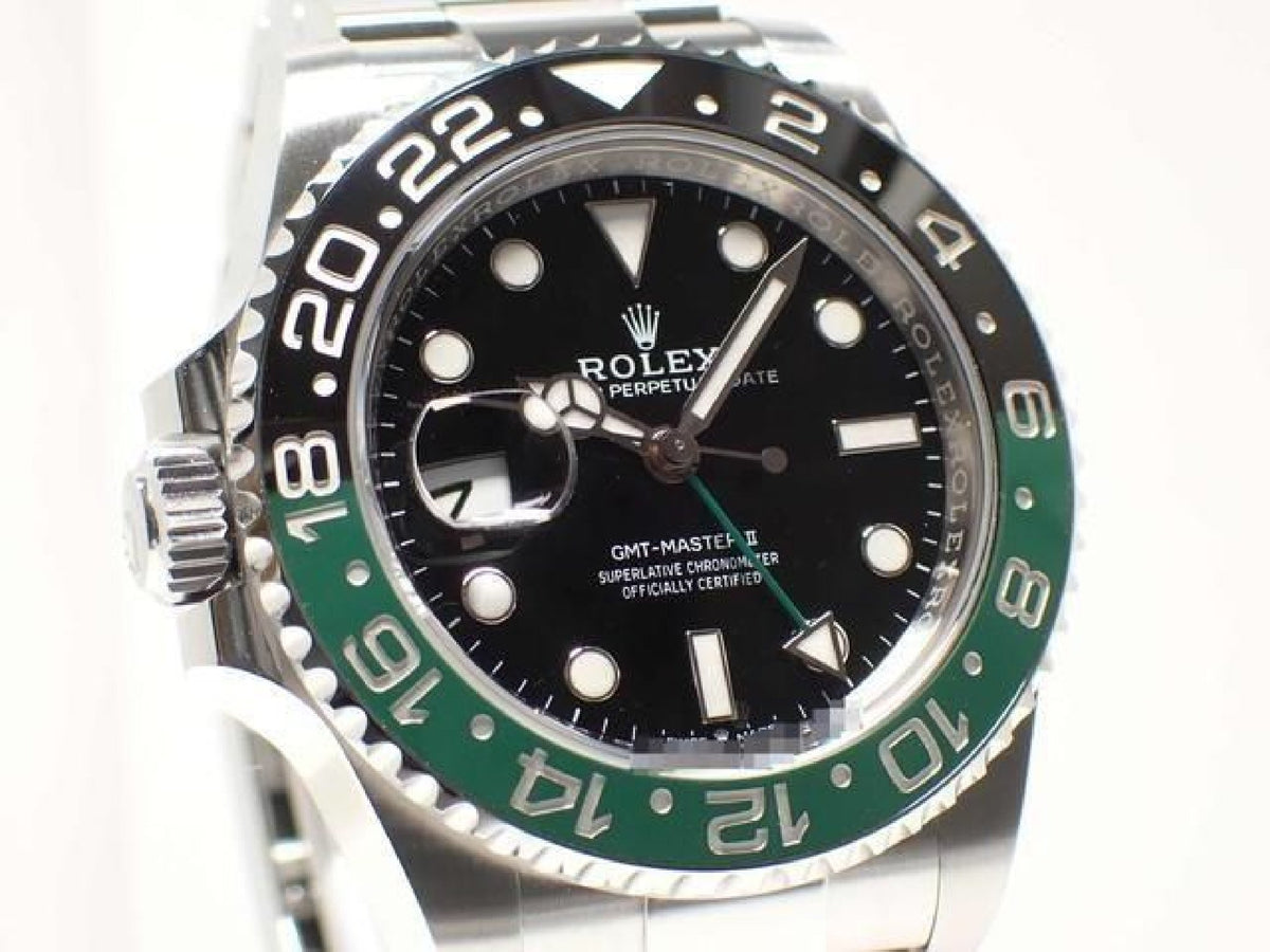 ROLEX GMT MasterII left handed green/ black bezel Oyster Bracelet 126720VTNR '23 Mens 193627050 hannari-shop