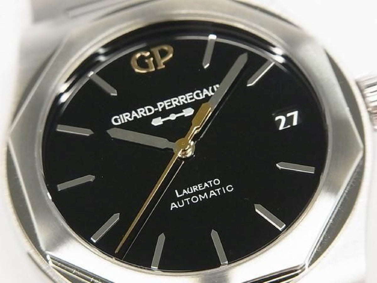 GIRARD PERREGAUX Laureato 42 MM black Onyx 81010-11-636-11A 188 Lot Limited Mens 193800388 hannari-shop
