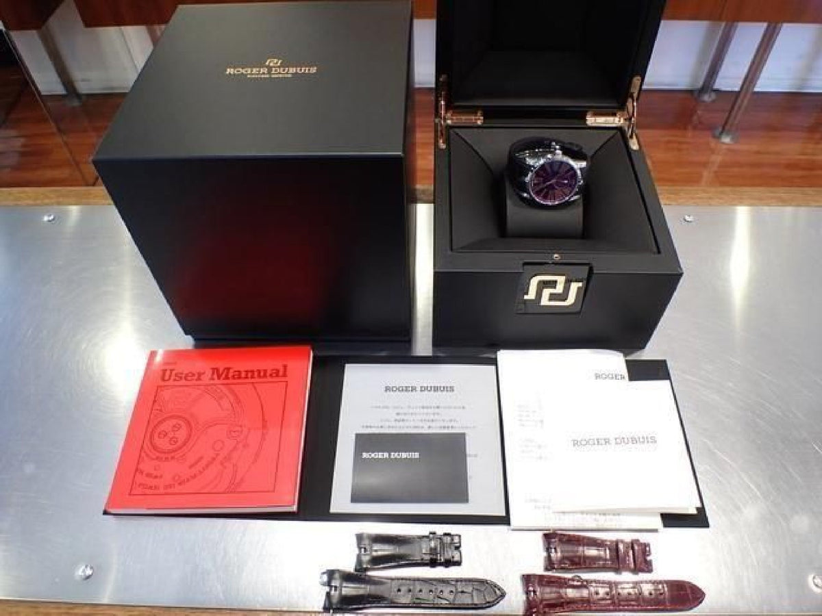 ROGER DUBUIS Excalibur42 SS purple Dial Genuine goods '21 Mens 193833104 hannari-shop