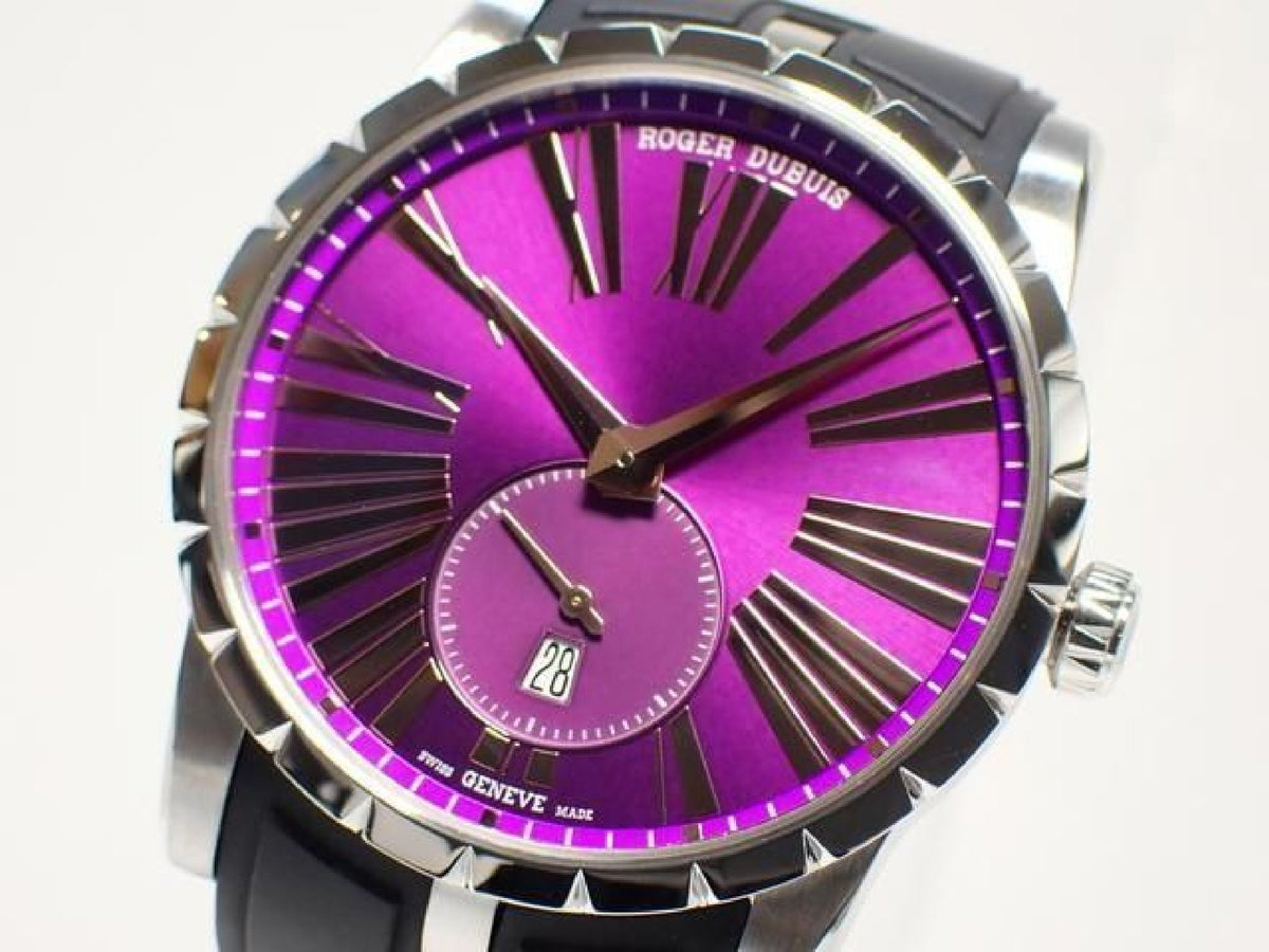 ROGER DUBUIS Excalibur42 SS purple Dial Genuine goods '21 Mens 193833104 hannari-shop