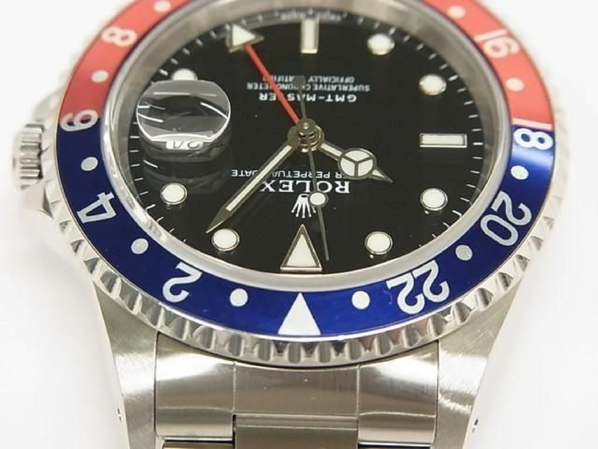 ROLEX GMT Master red blue bezel 16700 lastA Serial Mens 193990744 hannari-shop