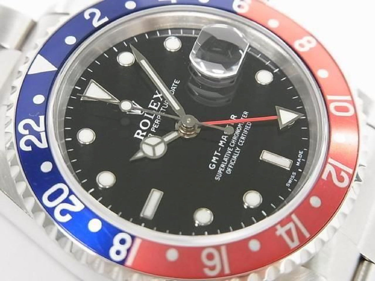 ROLEX GMT Master red blue bezel 16700 lastA Serial Mens 193990744 hannari-shop