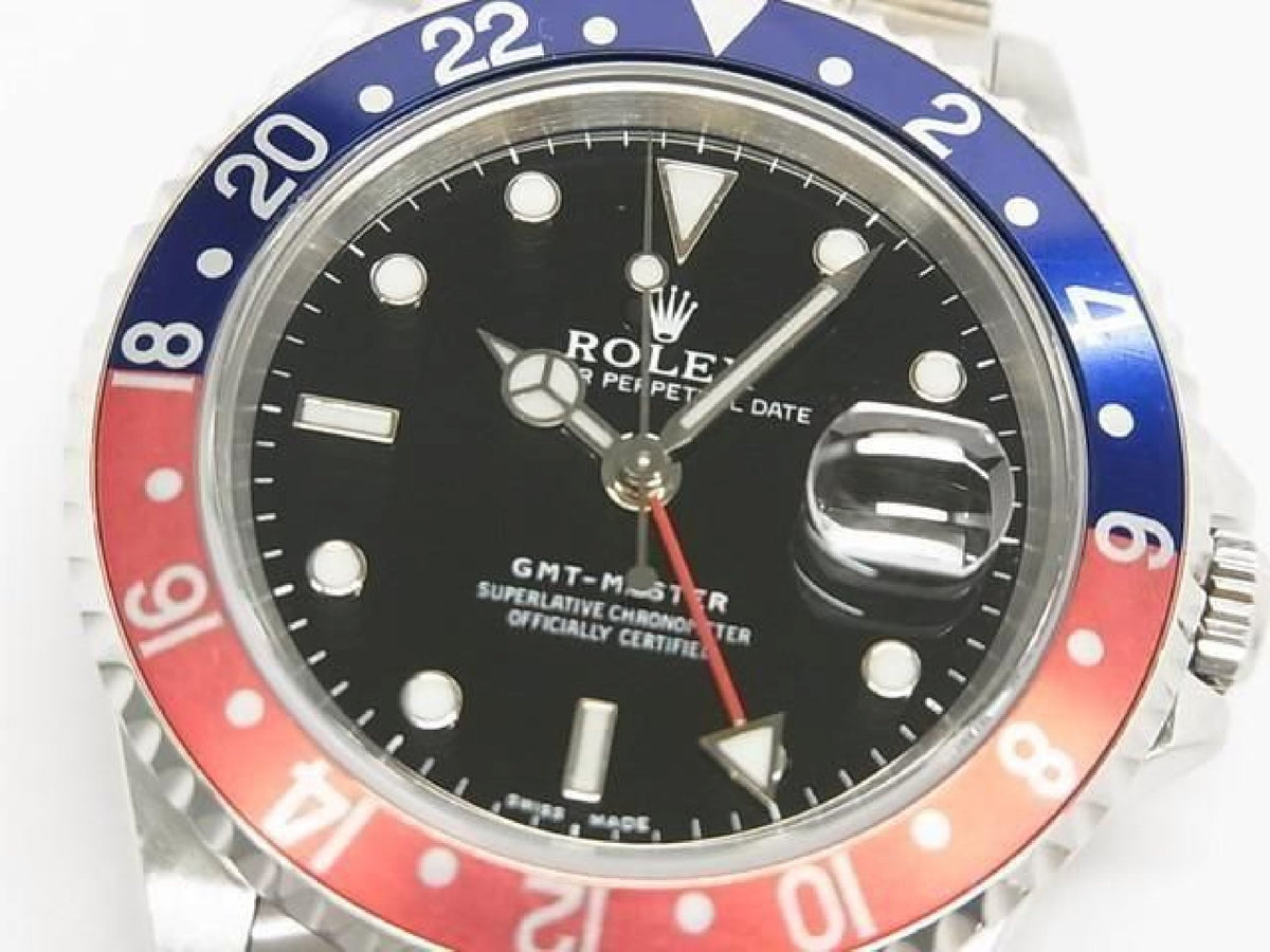 ROLEX GMT Master red blue bezel 16700 lastA Serial Mens 193990744 hannari-shop