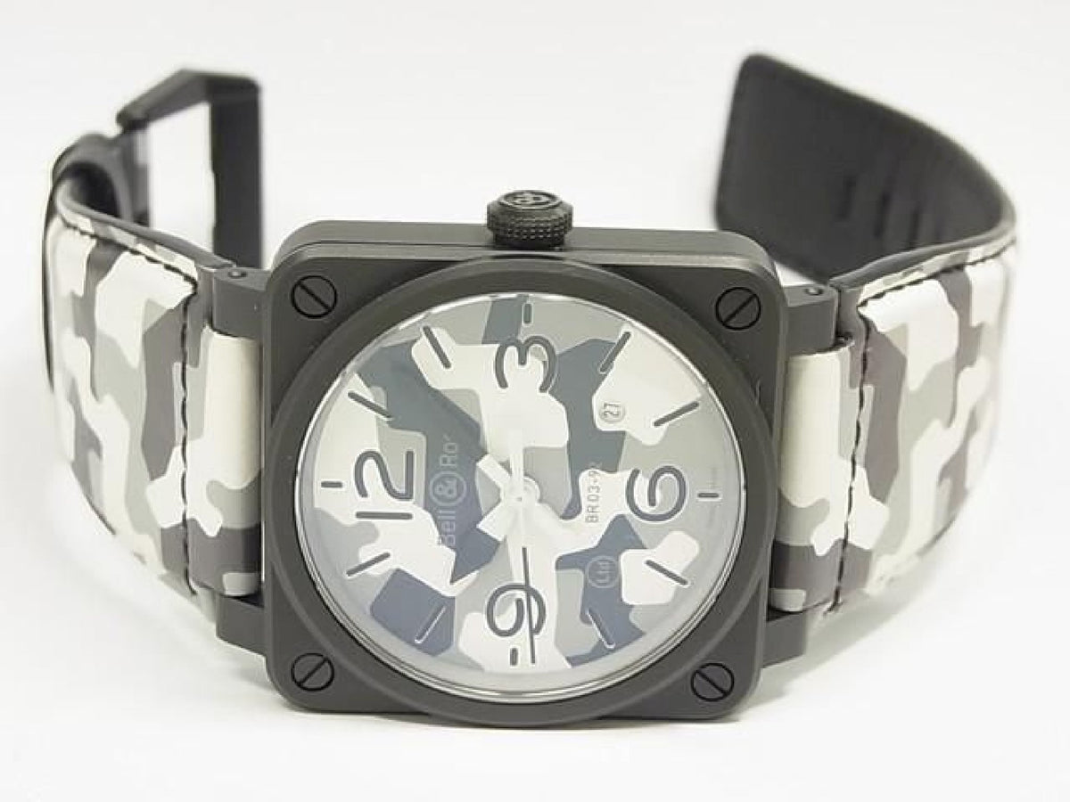 BELL & ROSS BR03-92 white Camo BR0392-CG-CE/SCA world Limited99 9 Lots Mens 194188177 hannari-shop