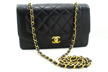 CHANEL Diana Flap Chain Shoulder Bag Black Quilted Lambskin Purse n18 hannari-shop