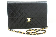 CHANEL Chain Shoulder Bag Clutch Black Quilted Flap Lambskin Purse n62 hannari-shop