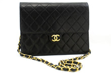 CHANEL Small Chain Shoulder Bag Clutch Black Quilted Flap Lambskin n79 hannari-shop