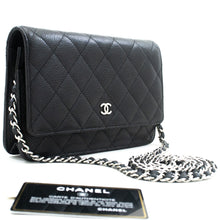 CHANEL Grained Calfskin Wallet On Chain WOC Black Shoulder Bag n94 hannari-shop