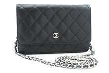 CHANEL Grained Calfskin Wallet On Chain WOC Black Shoulder Bag n94 hannari-shop