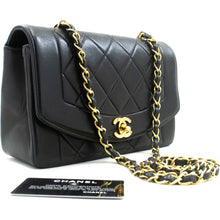 CHANEL Diana Flap Chain Shoulder Bag Black Quilted Lambskin Purse n80 hannari-shop