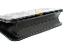 CHANEL Full Flap Chain Shoulder Bag Clutch Black Quilted Lambskin p74 hannari-shop