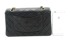 CHANEL Classic Double Flap Borsa a Spalla con Catena 10" in Pelle di Agnello Nera ag5 hannari-shop