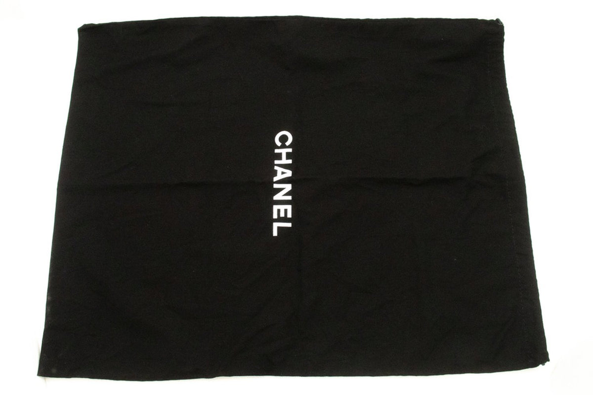 CHANEL Classic Large 13" Flap Chain Shoulder Bag Black Lambskin am4 hannari-shop