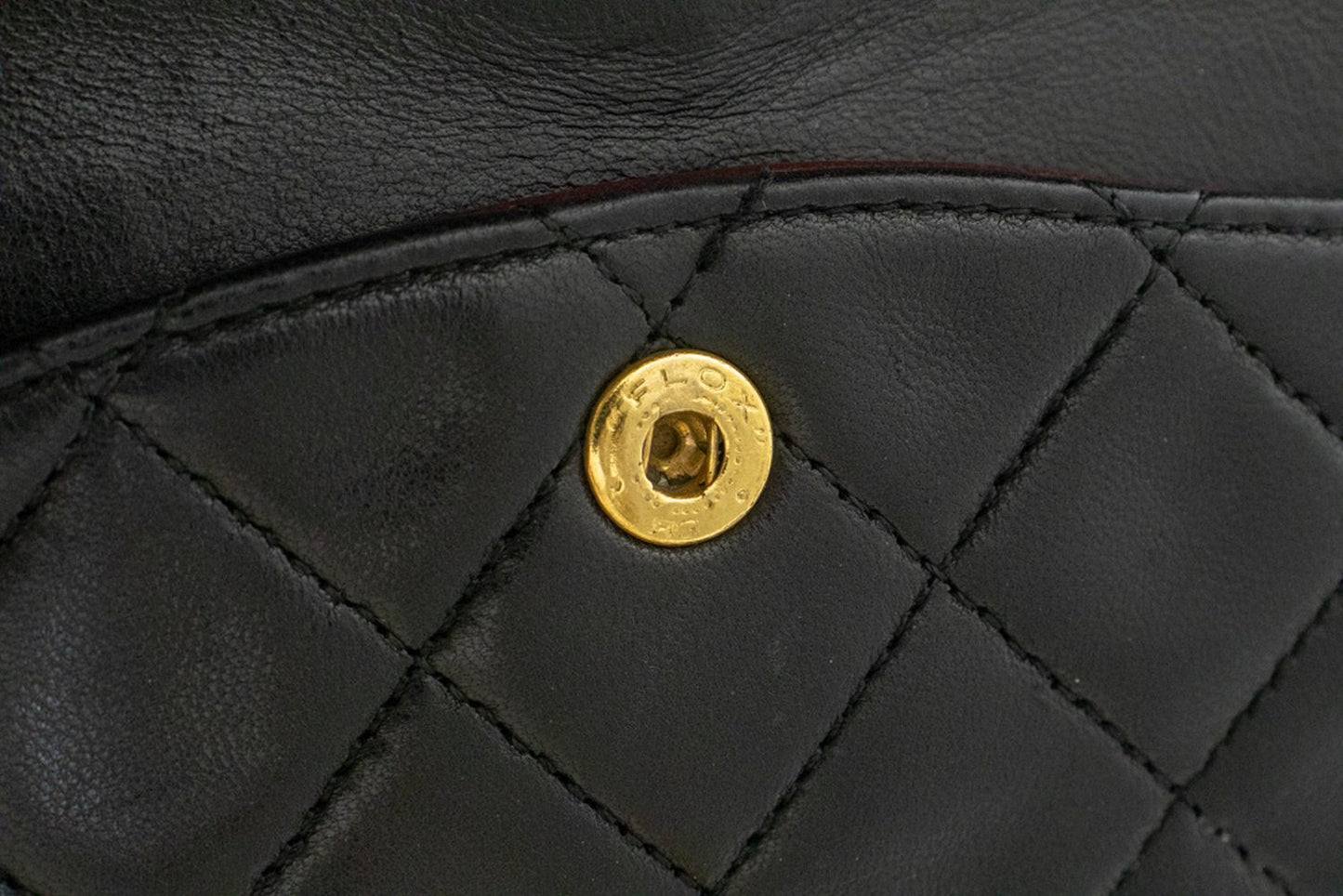 CHANEL Classic Double Flap 10" Chain Shoulder Bag Black Lambskin am2 hannari-shop