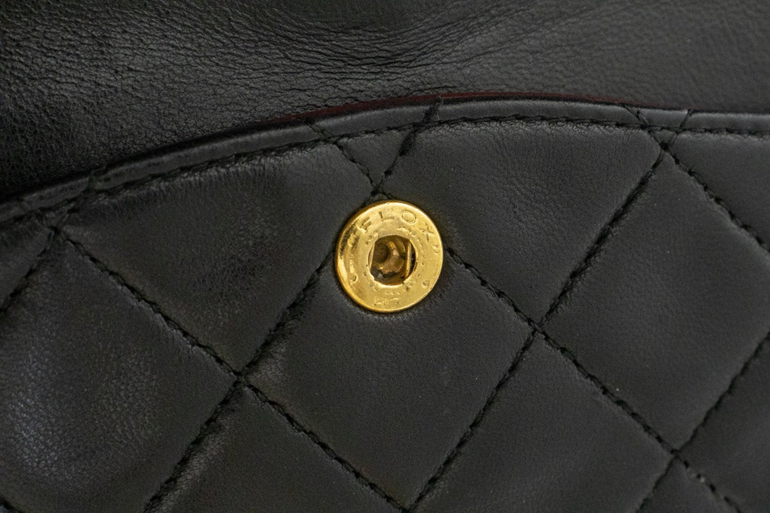 CHANEL Classic Double Flap 10" Chain Shoulder Bag Black Lambskin am2 hannari-shop