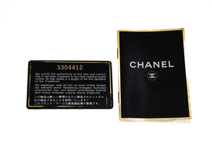 Borsa a tracolla CHANEL classica a doppia patta con catena da 10 pollici Pelle di agnello nera m19