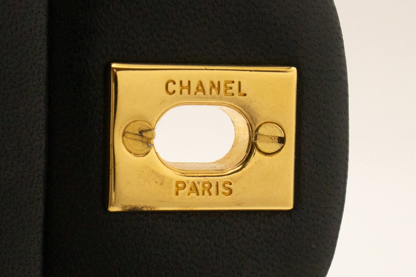 CHANEL Classic Double Flap 10" Chain Shoulder Bag Black Lambskin ak9 hannari-shop