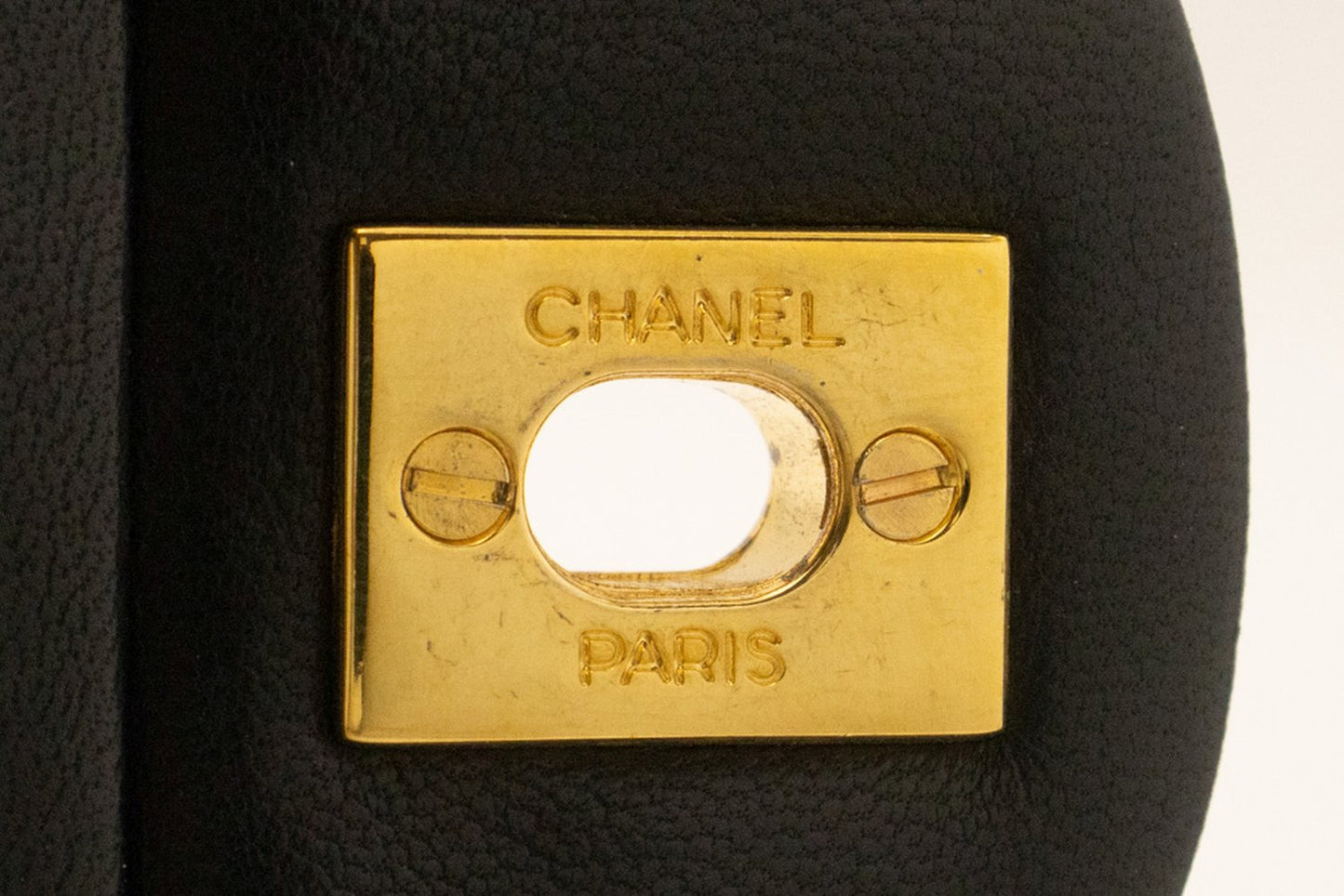 CHANEL Classic Double Flap 10" Chain Shoulder Bag Black Lambskin ak7 hannari-shop