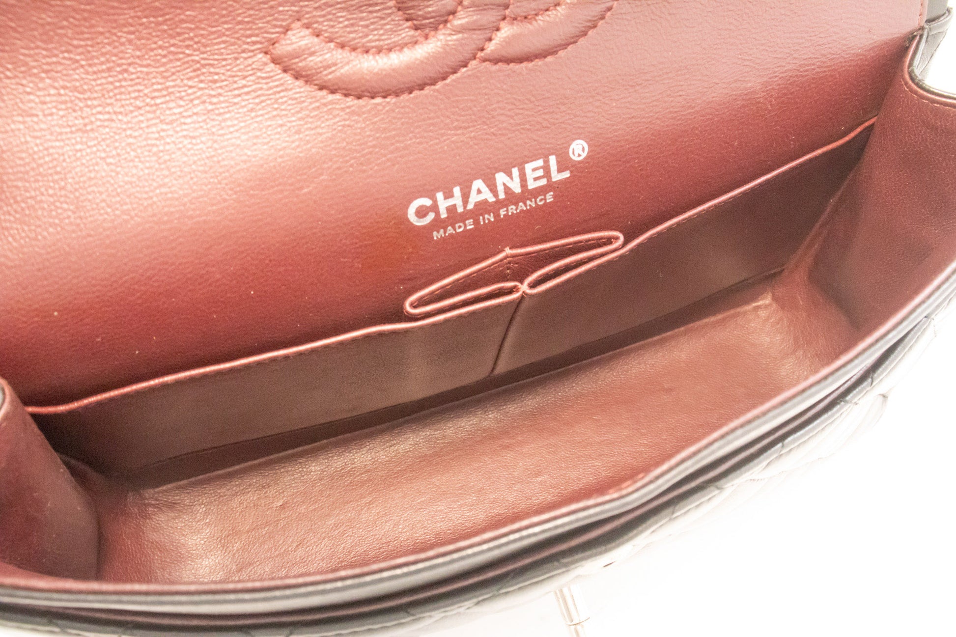 CHANEL Classic Double Flap 10" Chain Shoulder Bag Black Lambskin am5 hannari-shop