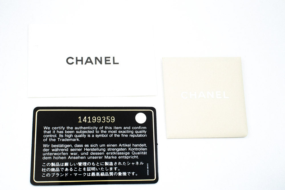 CHANEL Black Classic Wallet On Chain WOC Shoulder Bag Lambskin ap5 — interior hannari-shop