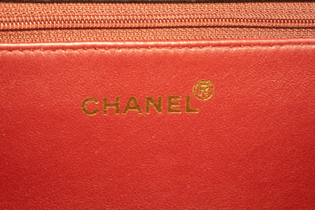 CHANEL Full Flap Chain Shoulder Bag Clutch Black Quilted Lambskin ao4 hannari-shop