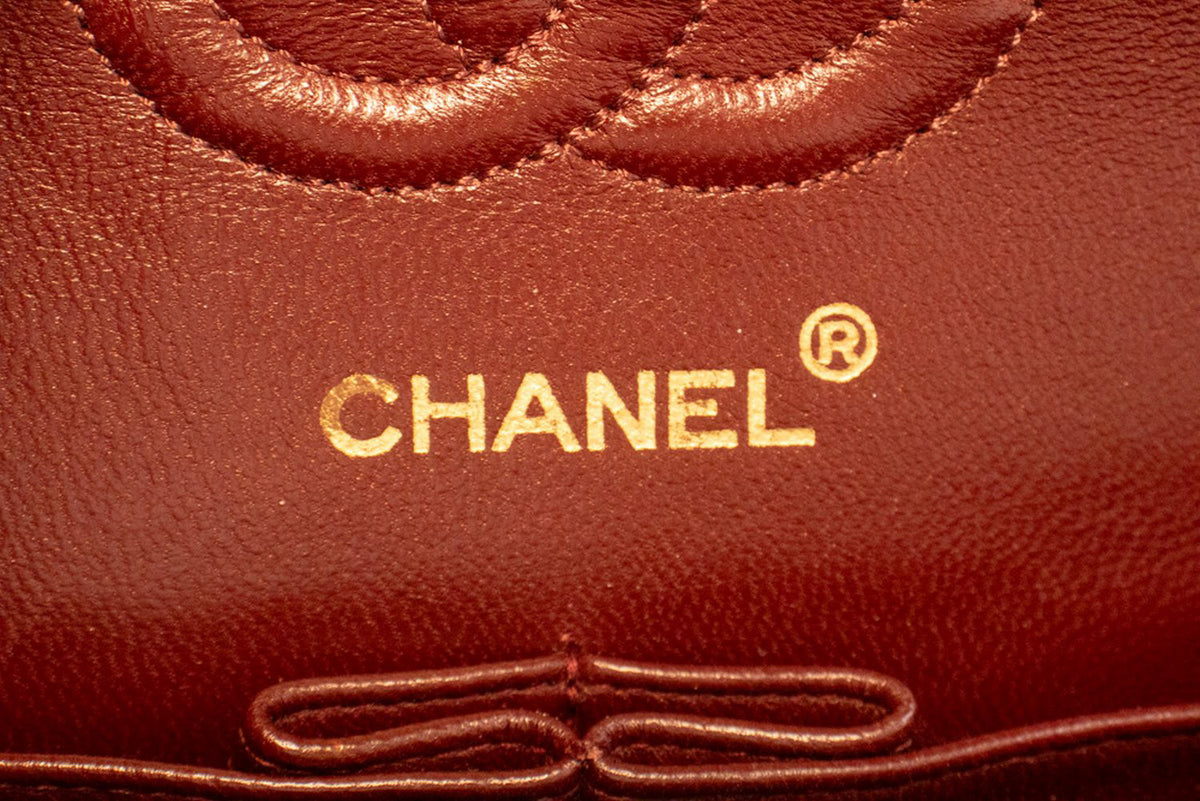CHANEL Classic Double Flap 9" Chain Shoulder Bag Black Lambskin ap2 hannari-shop