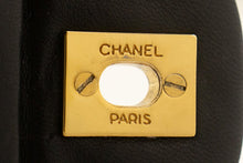 CHANEL Classic Double Flap 10" Chain Shoulder Bag Black Lambskin m77 hannari-shop