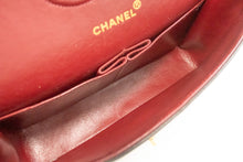 CHANEL Classic Double Flap 10" Chain Shoulder Bag Black Lambskin m77 hannari-shop