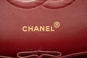 CHANEL Classic Double Flap 10" Chain Shoulder Bag Black Lambskin m75 hannari-shop
