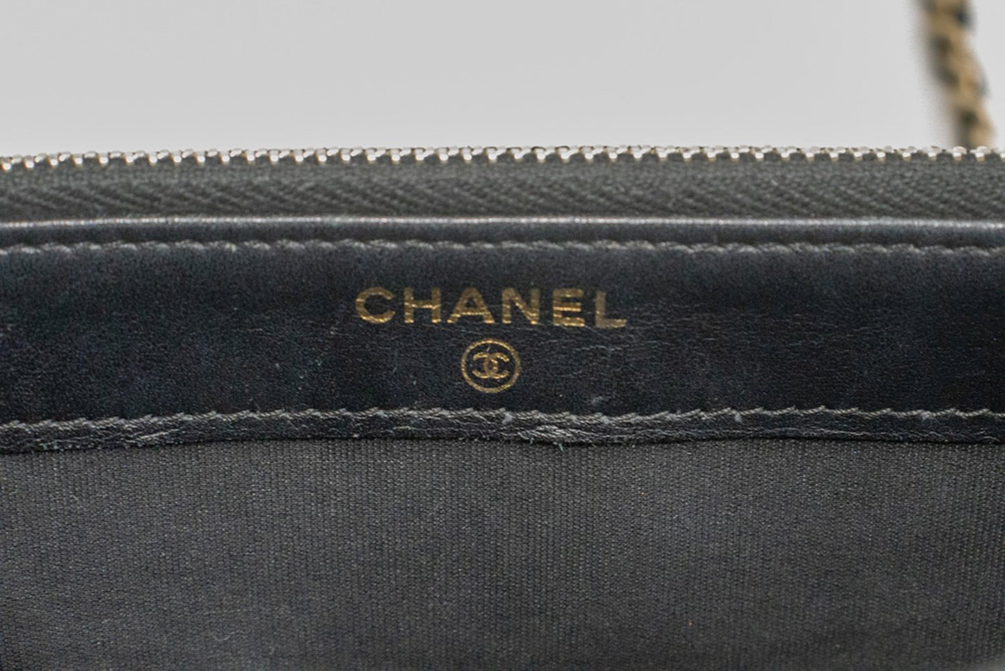 CHANEL Boy Black Caviar Wallet On Chain WOC Double Zip Shoulder n35 hannari-shop