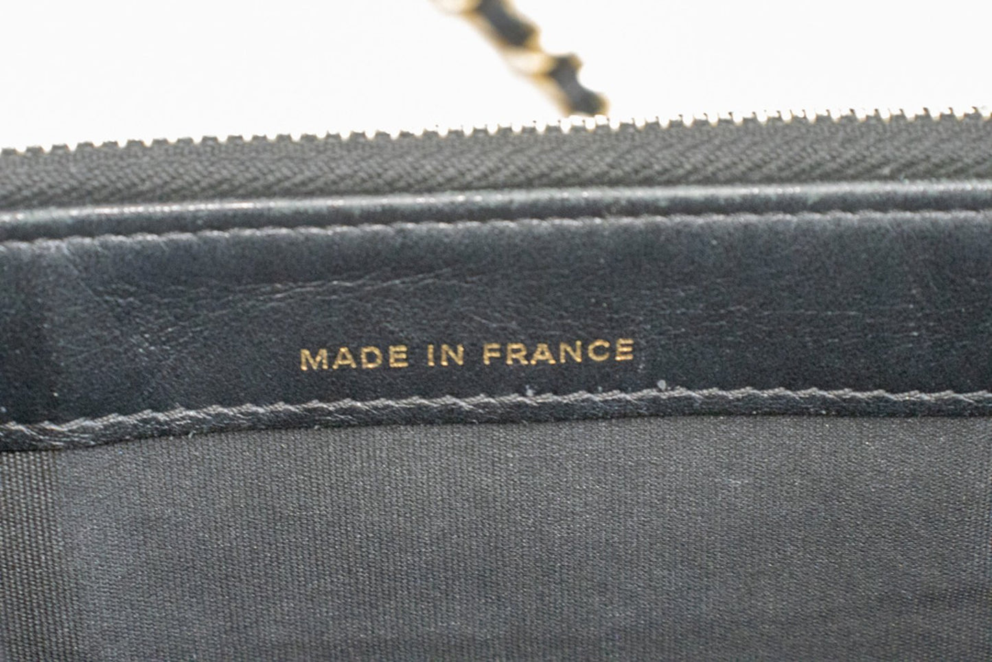 CHANEL Boy Black Caviar Wallet On Chain WOC Double Zip Shoulder n35 hannari-shop