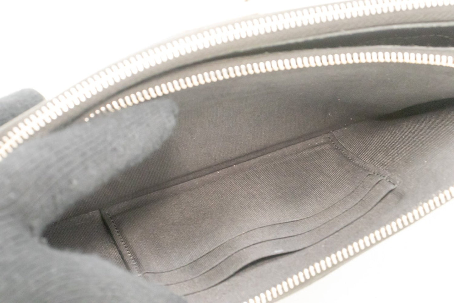 CHANEL Boy Black Caviar Wallet On Chain WOC Double Zip Shoulder n35 hannari-shop