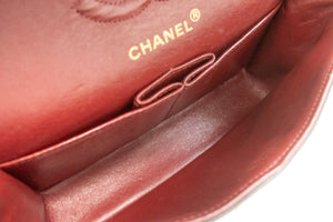 CHANEL Classic Double Flap 9" Chain Shoulder Bag Black Lambskin L41 hannari-shop
