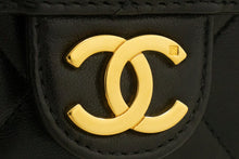 CHANEL Chain Shoulder Bag Clutch Black Quilted Flap Lambskin Purse n62 hannari-shop