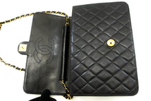CHANEL Chain Shoulder Bag Clutch Black Quilted Flap Lambskin Purse n62 hannari-shop