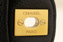 CHANEL Grained Calfskin Double Flap 9" Chain Shoulder Bag Black n49 hannari-shop