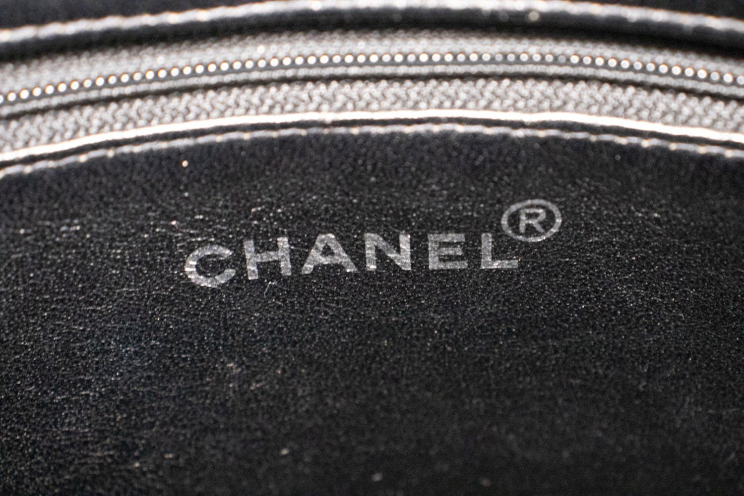 CHANEL Silver Medallion Caviar Shoulder Bag Shopping Tote Black SV n42 hannari-shop