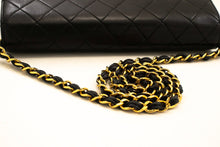 CHANEL Full Flap Chain Shoulder Bag Clutch Black Quilted Lambskin n36 hannari-shop