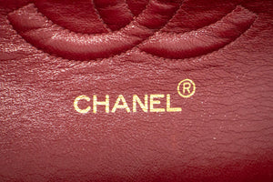 CHANEL Classic Double Flap 10" Chain Shoulder Bag Black Lambskin n44 hannari-shop