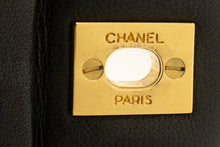 CHANEL Classic Double Flap 10" Chain Shoulder Bag Black Lambskin p21 hannari-shop