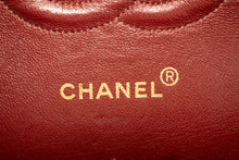 CHANEL Classic Double Flap 10" Chain Shoulder Bag Black Lambskin p21 hannari-shop